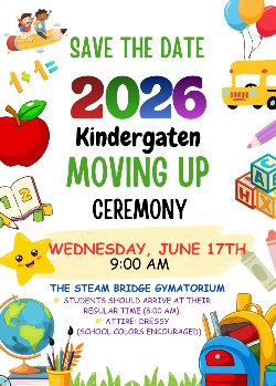 Kinder Save the date flyer